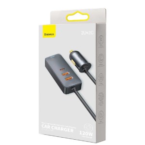 شارژر فندکی باسئوس مدل Share Together CCBX120C2 توان 120 وات
